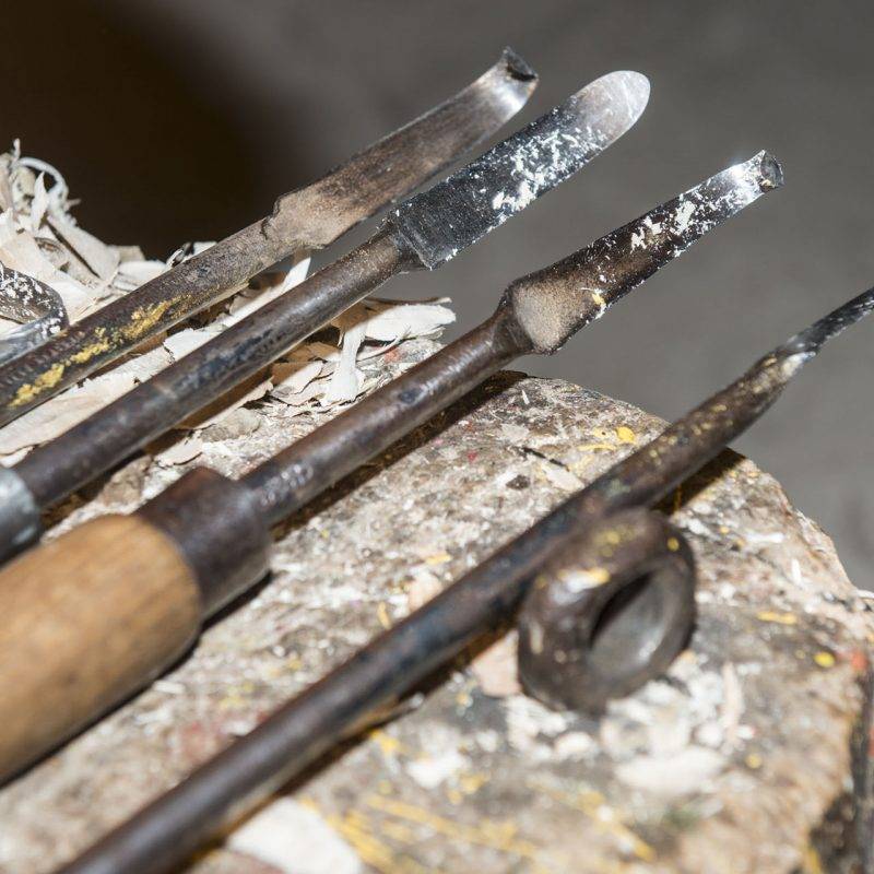 Klompencursus gereedschap